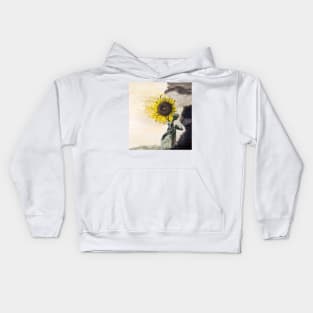 She liked sunflowers Kids Hoodie